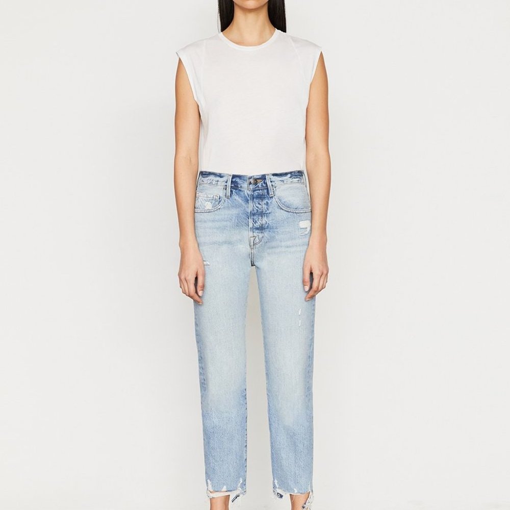 Frame Le Original In Clash Distressed Ankle Jeans Size 28